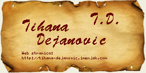 Tihana Dejanović vizit kartica